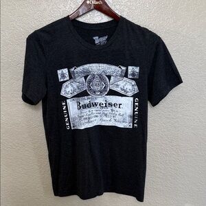 Budweiser Black T-Shirt with White Graphic Logo